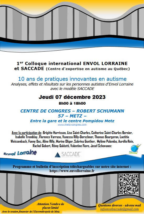 Colloque international Envol Lorraine et Saccade du 7 décembre 2023